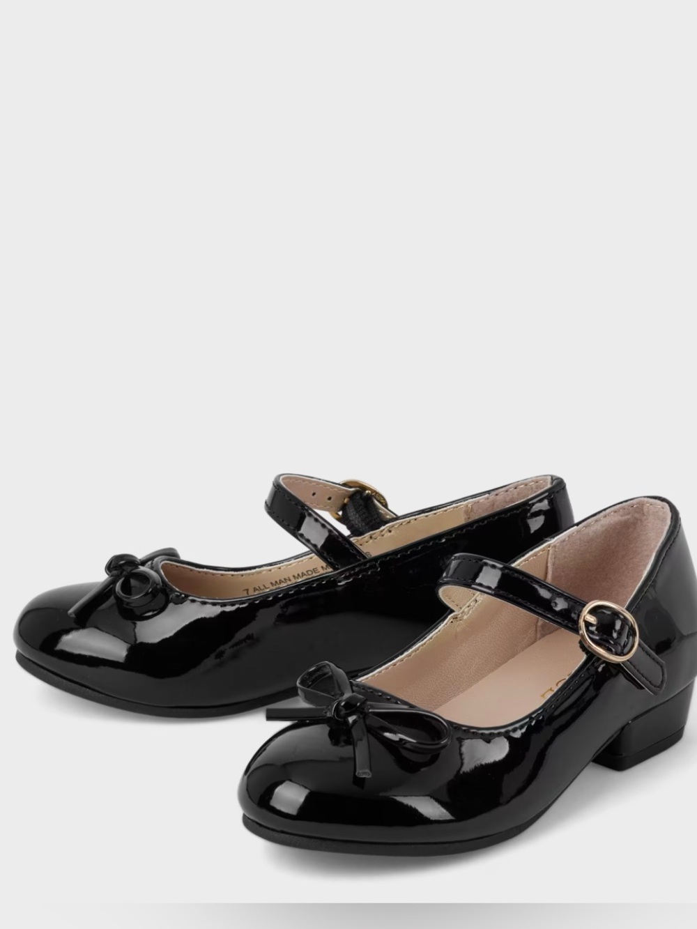 The Children's Place Black Patent Mary Jane Dress Shoes with Bow
